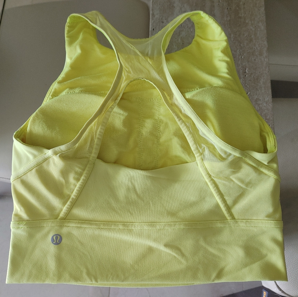 Lululemon Wunder Train Mesh Strap Tank Top - Electric Lemon - Size 6 - Picture 5 of 8